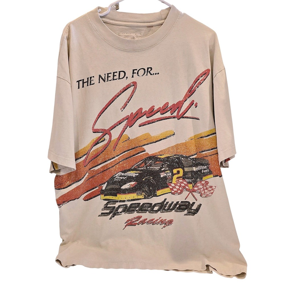 PACSUN Speedway Racing T-Shirt Mens XL The Need For Speed All Gas No‎ Brakes